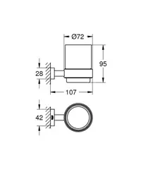 Стакан стеклянный Grohe Essentials Cube 40755001