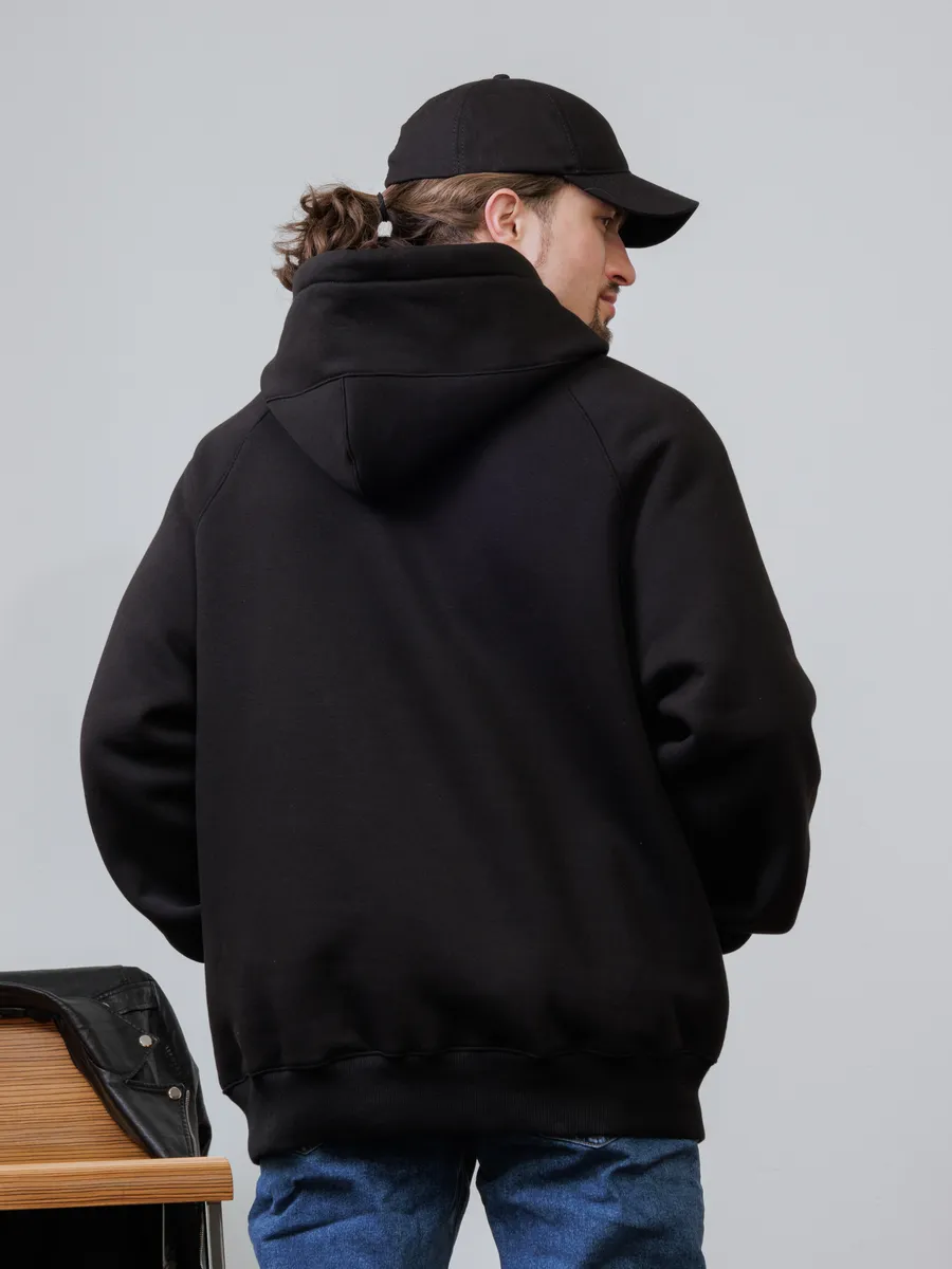 Худи с флисом оверсайз с капюшоном