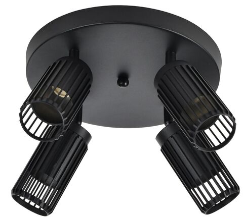 Светильник 4209 потолочный 4хGU10 черный IEK