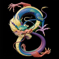 Силиконовый молд № 0312 Дракон левый