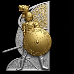 Силиконовый молд 1103 Воин малый левый