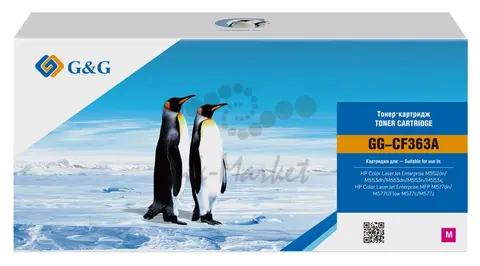 Картридж G&G GG-CF363A 508A для HP CLJ M552, M553, M577, with chip (5 000стр.), пурпурный (замена CF363A)