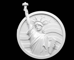 Силиконовый молд № 506 Медальон Статуя Свободы