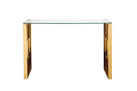 Консоль Garda Decor прозрачное стекло, золото 120*40*78 см