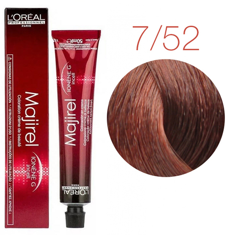 L'Oreal Professionnel Majirel 7.52 (блондин красное дерево сливовый) - Краска для волос