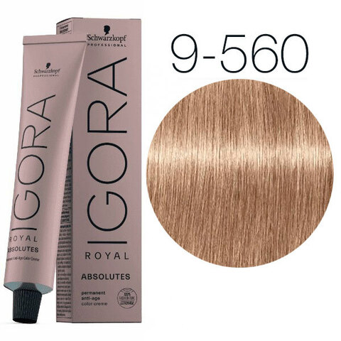 Schwarzkopf Igora Absolutes 9-560 (Блондин золотистый шоколадный) - Стойкая крем-краска для окрашивания зрелых волос