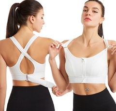 Бюстгальтер спортивный , для занятий спортом , с утяжкой , спорт одежда. Цвет белый. Размер L