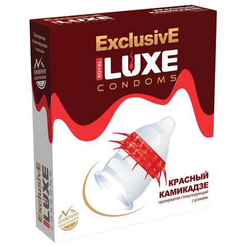 ПРЕЗЕРВАТИВ LUXE EXCLUSIVE КРАСНЫЙ КАМИКАДЗЕ (усы)  1 штука