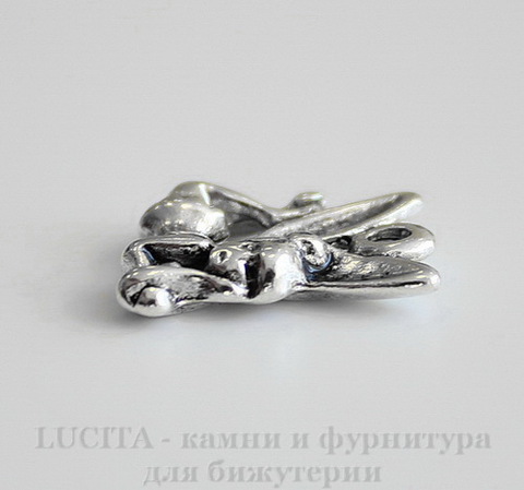 Подвеска "Феечка Динь-Динь" 16х13 мм (цвет - античное серебро)