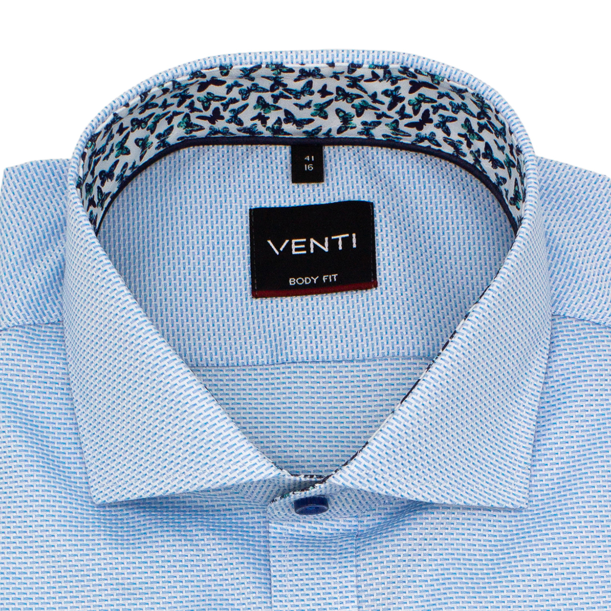 Рубашка Venti Body Fit 103373000-350 бирюзовая