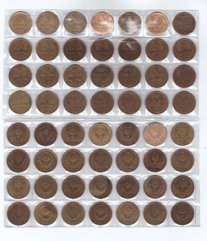 Набор 3 копейки (28 монет): 1956, 57, 61, 67-74, 76-91г. (м/л) F-VF