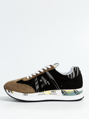 Комбинированные кроссовки Premiata Conny 5333 на шнуровке в интернет магазине