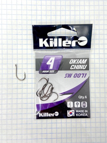 Крючок KILLER OKIAM-CHINU № 4 продажа от 10 шт.