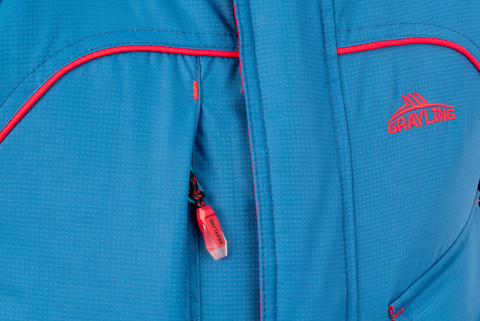 Зимний костюм для рыбалки Камчатка -45 таслан  GRAYLING, т.синий-красный