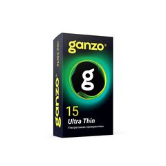 Прозрачные ультратонкие презервативы Ganzo Ultra thin - 15 шт. - 