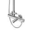 Cezares LEAF-CVDA-30-L-MM Душевая стойка телескопическая, с изливом с верхним и ручным душем, верхний душ диаметр 230 мм АБС пластик, исполнение Morning Mist