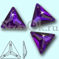 Стразы пришивные стеклянные Triangle Purple Velvet , Треугольник Перпл Велвет, фиолетовый на StrazOK.ru