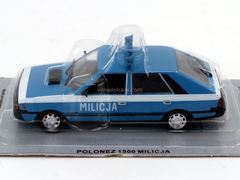 FSO Polonez 1500 Milicja Coupe Police light blue - white 1:43 DeAgostini Kultowe Auta PRL-u