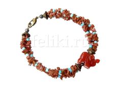 браслет из сердолика и авантюрина (б-1083)