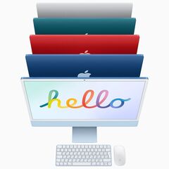 Моноблок Apple iMac 24  Apple M1 chip with 8‑core CPU and 8‑core GPU, 256GB - Blue ( MGPK3RU/A)