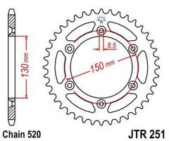 Звезда мотоциклетная JT JTR251.49SC самоочищающаяся