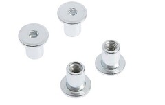 Гайка-втулка Element М6х12 мм оцинкованная плоская на блистере  4 шт/упак