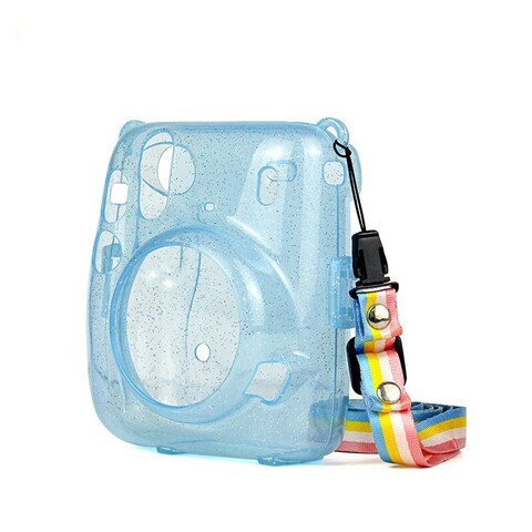 İnstax fotoaparat üzlüyü \ Instant Camera Case Mini 8, 9 transparent blue