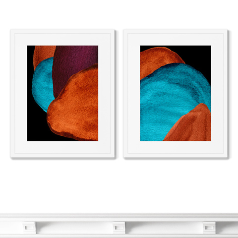 Marina Sturm - Набор из 2-х репродукций картин в раме Forms and colors, composition No12, 2021г.