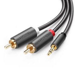 Кабель UGREEN 3.5mm Male to 2 RCA Male Audio Cable 3м серый AV102 (10512)