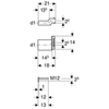 Соединительный комплект Geberit для подвесного унитаза, с крепежным элементом, эксцентриковый: d=110мм, d1=45мм