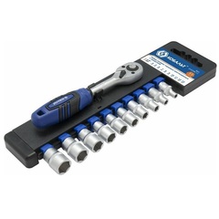 Набор головок торцевых КОБАЛЬТ с трещоткой 1/4