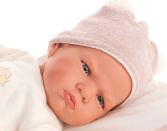 Munecas Antonio Juan Кукла Изабель в розовом, озвученная (детский лепет), 52 см (1956)