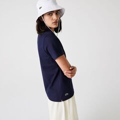Женская теннисная футболка Lacoste SPORT Graphic Roland Garros - blue marine/white