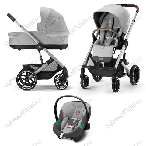 Детская коляска Cybex Balios S Lux SLV 3 в 1 Lava Grey