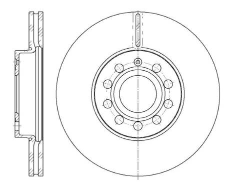 Диск тормозной вентилируемый G-brake  GR-02958