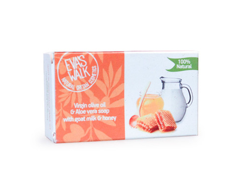 Мыло оливковое с козьим молоком и мёдом Eva' s Walk, 180г