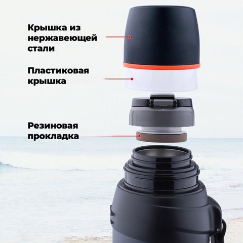 Картинка термос Skully KD938-2 Blue - 6