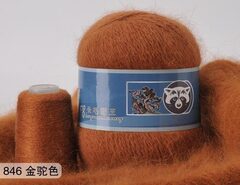 Пряжа "Норка" длинноворсовая, Пух норки-90% Полиамид-10%