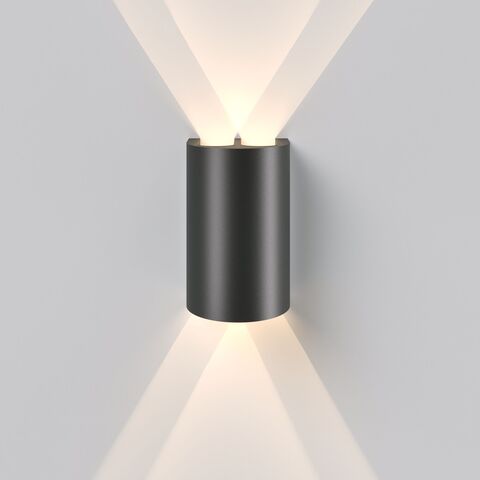 Уличный настенный светодиодный светильник Elektrostandard Twinray 35194/W 4000K черный