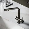Sancos Foster SC4014GG Смеситель для кухни с краном для фильтрованной воды, цвет: воронёная сталь