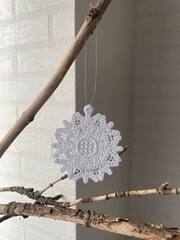 Снежинка-подвеска. Кружево NYK-2502S-Midi