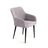 Стул с подлокотниками Robert, бархат светло-серый 26