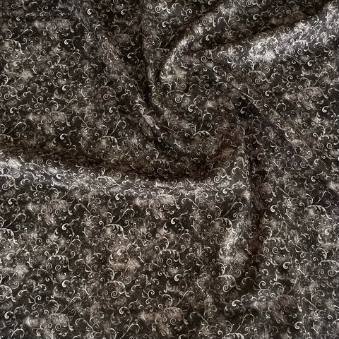 ВИТИЕВАТЫЙ УЗОР, серо-черный - 100% ХЛОПОК