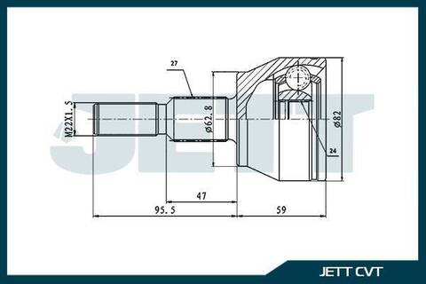 ШРУС внешний JETT V43-8244