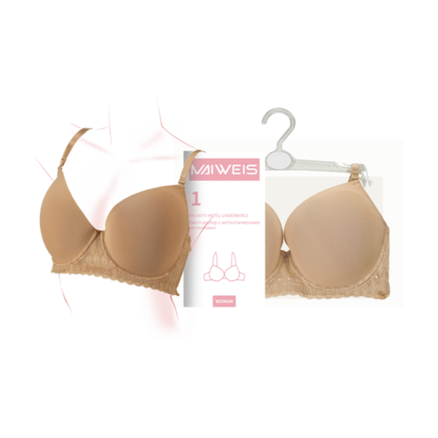 (0.5pv)Женский цветной кружевной бюстгальтер Maivis на косточках 80D/англо-русская версия