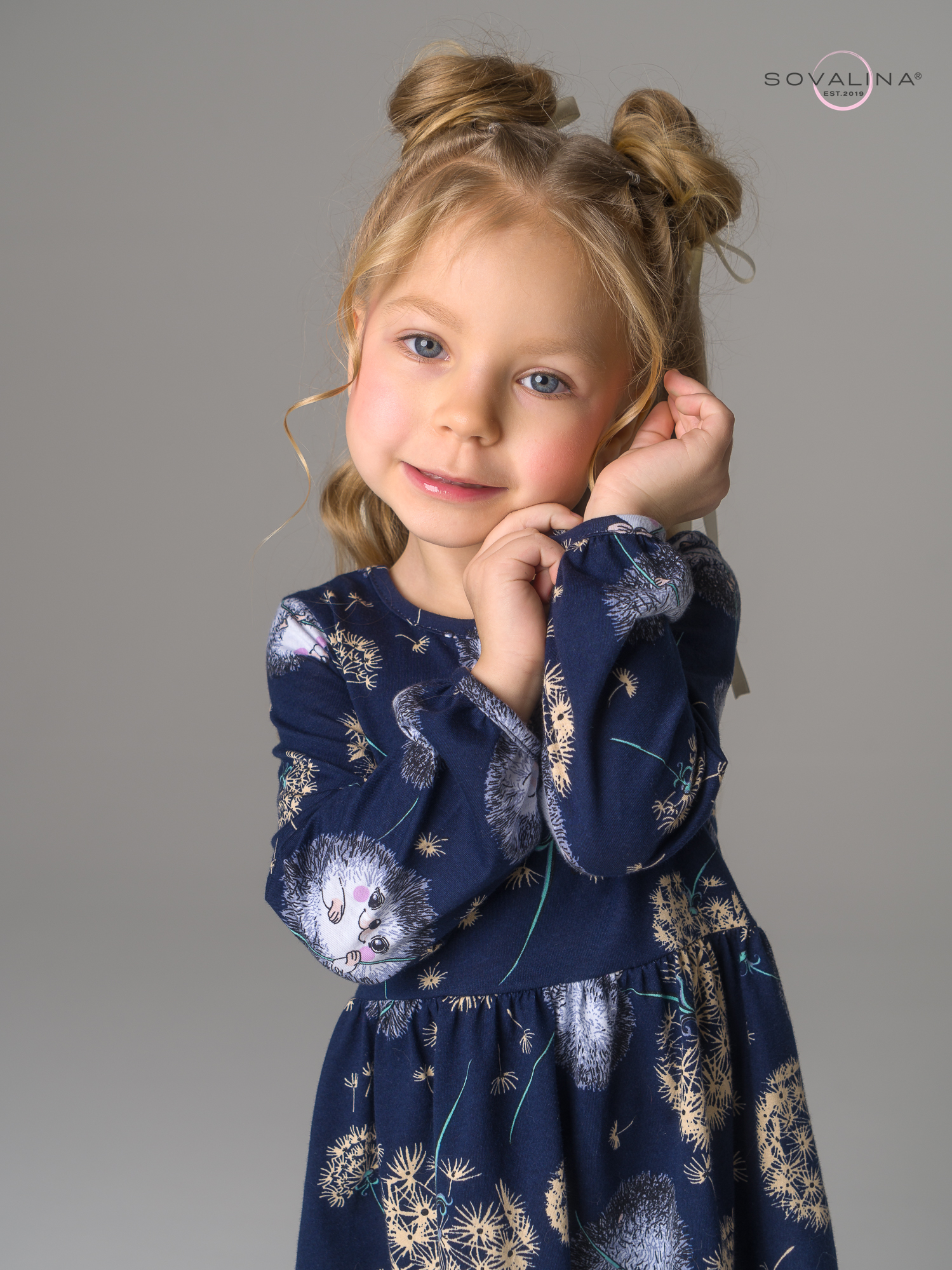 Платье Моана ежик с одуванчиком