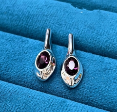 Серьги UNOde50 с овальными а белыми/аквамариновыми вставками