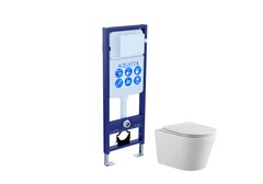 Aquatek SET Aquatek ВЕГА/17 SET Aquatek ВЕГА/17 (рама Aquatek INS-0000017 (без клавиши и крепежа) +унитаз ВЕГА AQ1905-00+тонкое сиденье с механизмом sc) фото