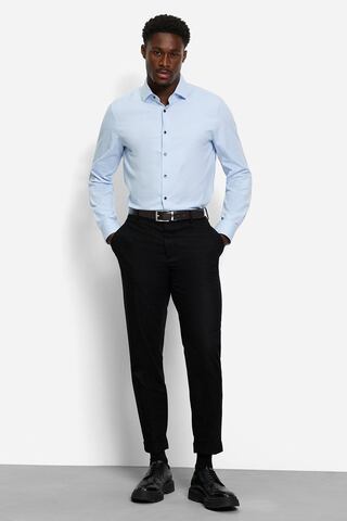 OLYMP LEVEL 5 BODY FIT Сорочка в выработку в мелкие ромбы с климат-контролем и сертификацией Oeko Tex