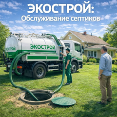 Обслуживание стационарных кабинок, выгребных ям, септиков